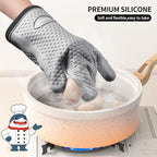 MAD SHARK Silicone Oven Mitts with Fingers Heat Resistant 450°F in Kitchen - Image 4
