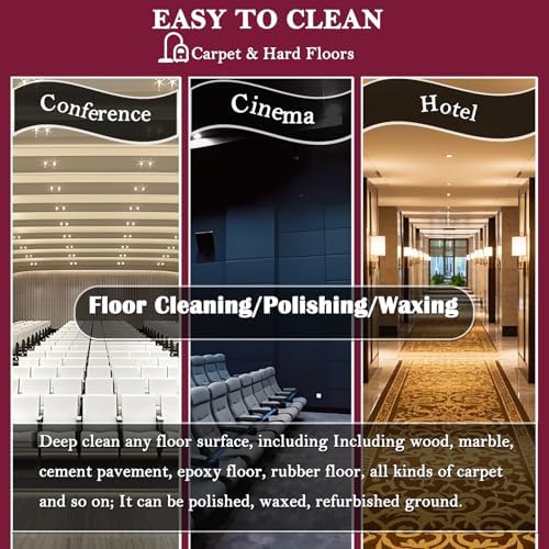Commercial Industrial Floor Scrubber Polisher 17" Heavy Duty Hardwood Carpet Buffer Machine 1100W Multi-Surface Cleaning Waxing Polishing for Wood, Tile, Epoxy, Marble Floors 110V - Image 6
