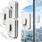 6-in-1 Magnetic Window Wiper, Double Sided Glass Cleaner, 8-15mm Glass,3PCS by Unknown
