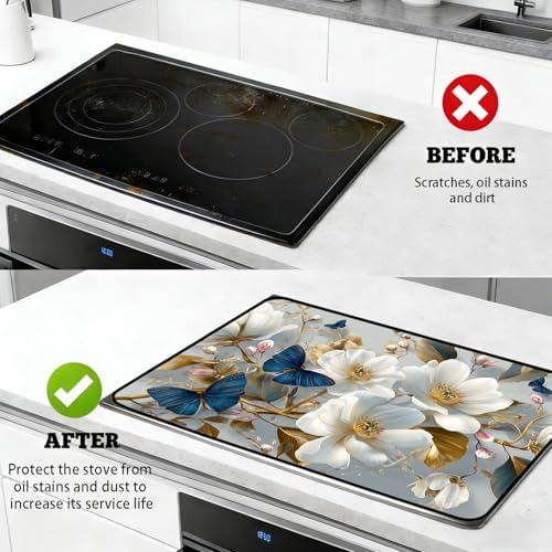 Stove Top Cover,28.5"L x 20.37"W,Heat Resistant Cooktop Protector Mat - Image 4