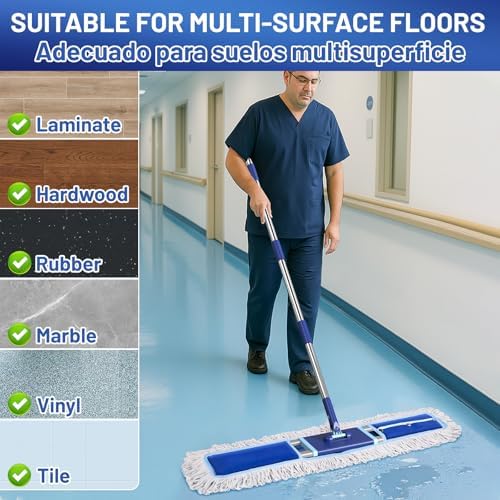 36" Commercial Dust Mop: Dust Broom for Hardwood Floors Cleaning - Image 6