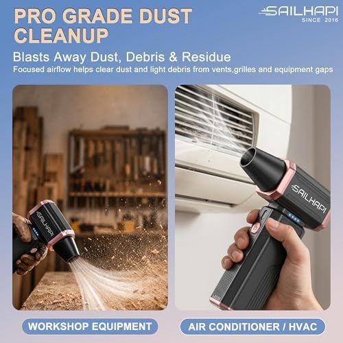Compressed Air Duster 300000RPM, Cordless Electric Dust Blower - Image 6
