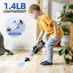 MONOZEL Mini Vacuum Cleaner for Car, 18000Pa 2 in 1 Vacuum Cleaner&Air Duster, 130W Brushless Motor Handheld Vacuum Cordless with 7800mAh Battery, LED Light, Multi-Nozzles for Home, Office, Pet - Image 7