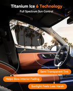 Car Side Window Sun Shades, Static Cling for Commuters and Rentals, 2 Pack - Image 4