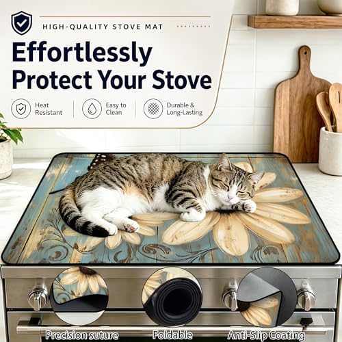 Stove Top Cover,28.5"L x 20.20"W,Heat Resistant Cooktop Protector Mat - Image 5