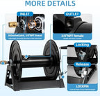 Pressure Washer Hose Reel 3/8"x350ft, 5000PSI, A-Frame with Brake & Lock - Image 4