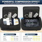 POSO Vacuum Backpack Travel, 60L Expandable Vacuum Seal Backpack with Pump & Laptop Compartment (Fits 17") - Image 3
