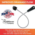 22" Long Sink Drain Brush – Slim Snake Hair Clog Remover Tool for Shower, Tub and Sink - Pipe/Tube Brush for Small Spaces, Drain Cleaning – B113C by FryOilSaver Co. (Pack of 2) - Image 7