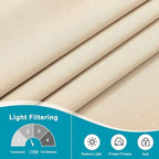 Hiasan French Door Curtains Privacy, Beige, 24W x 72L, 1 Panel - Image 5