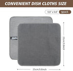 KinHwa Dish Cloths for Washing Dishes with Scrub Side, Microfiber Dish Rags - Image 7
