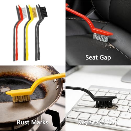 Crevice Cleaning Brush - Grout Scrub Brush, House Cleaning Supplies, Gap Cleaning Tools, Home Essentials, Gifts for Women Men, Hard Bristle Crevice Cleaner Brush for Household Use, Bathroom(11Pcs) - Image 7