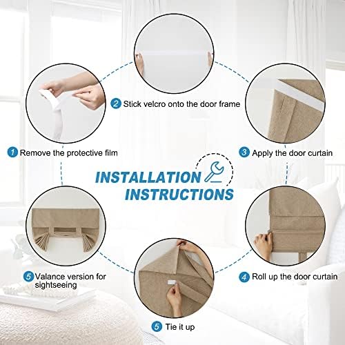RYB HOME Privacy French Door Curtains for Back Glass Door Inside House - Image 2