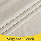 NICETOWN 100% Blackout Linen Curtain 72 inches Long, Natural, 1 PC - Image 5