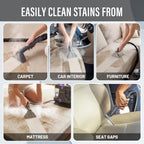 Starrybot Portable Carpet Cleaner with Steam, 18Kpa Spot Cleaner(violet) - Image 4