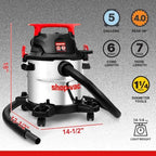 Shop-Vac 5430162 Wet/Dry Vacuum with Blower, 5 Gallon, 4 Peak HP - Image 3