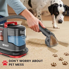 Portable Carpet & Upholstery Cleaner Machine,15 Kpa Strong Suction Couch Cleaner Machine for Pet Stain, Rug, Couch, Car, Furniture & Stair, Spot Cleaner with Versatile Tools & Self-Cleaning System - Image 4