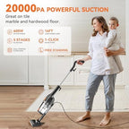Vazone R6X Corded Stick Vacuum Cleaners for Home, 20Kpa Powerful Suction Stick Vacuum with 16Ft Cord, 2 in 1 Lightweight Handheld Vacuum Cleaner for Hardwood Floor Pet Hair (Mandarin) - Image 2