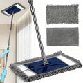 Wall Cleaner Mop with Long Handle, Extra Wall Dust Mop for Washing Walls with 2 Microfiber Reusable Pads,Floor Dry Wet Duster Mops for Wall Washer, Floor,Ceiling Cleaning，Blue by VOUBIEN