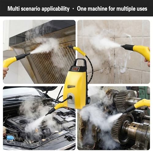 Commercial Steam Cleaner Heavy Duty, High Pressure Industrial Steam Steamer with 3.5L Large Tank, for Restaurant Kitchen, Auto Detailing, Home Carpet & Multi-Surface Deep Cleaning - Image 6