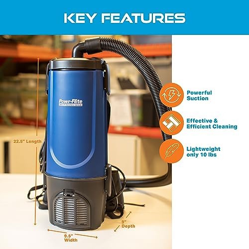 Powr-Flite Pro-Lite Backpack Vacuum Cleaner, 4-Quart Canister, BP4S - Image 3