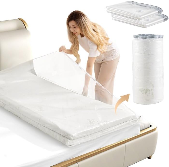 2 PCS Mattress Vacuum Bag, 86.7x39.4 inches Space Saver vacuum Storage Bags,Oversized Vacuum bags, MattressBag Vacuum Sealer Bag for Memory Foam Mattress Moving Shipping Storage by Sobotoo