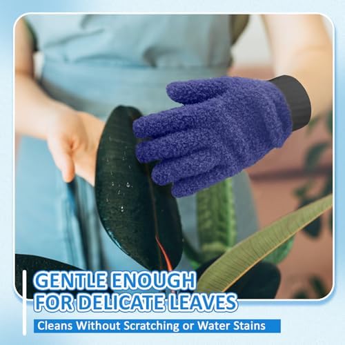 MIG4U 4 Pairs Microfiber Gloves - Dusting Gloves for House Cleaning - Washable Blind Cleaner Duster Tool (Blue/Pink/Gray/Navy,S/M) - Image 5