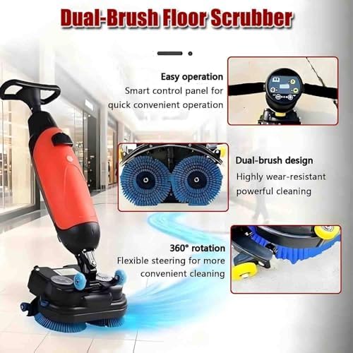Commercial Floor Scrubber Machine, Electric Buffer Polisher, 17in - Image 3