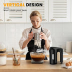 Lord Eagle 5-Speed Small Hand Mixer Electric, 300W Compact Portable, Black - Image 2