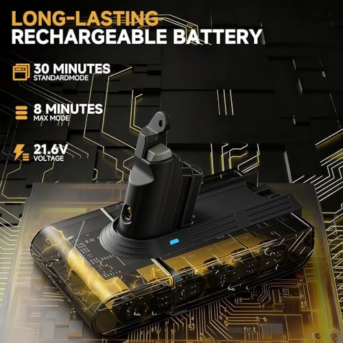 Upgraded Battery Replacement Compatible with Dyson V6 (21.6V, 8000mAh) - Image 4