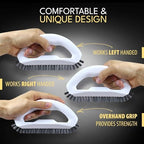 Grout Brush with Stiff Nylon Bristles, Heavy Duty Hand Grout Scrub Brush for Cleaning Baseboards, Floor, Corners, Tiles, Shower, Bath Tub, Floor, Tiles and Other Surfaces - Image 5