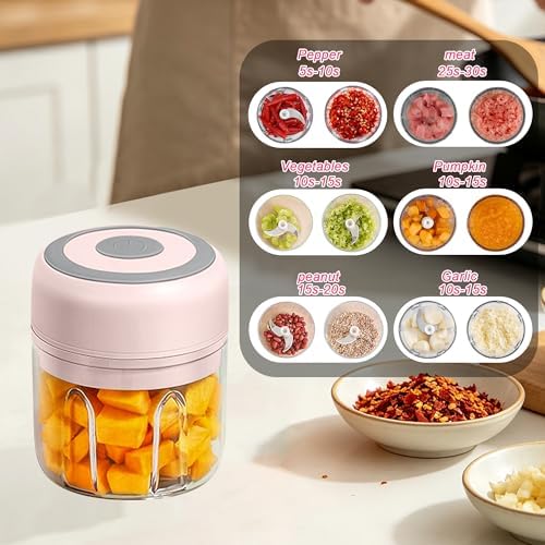 Electric Garlic Mincer, 250ML Small Onion Chopper USB - Image 4