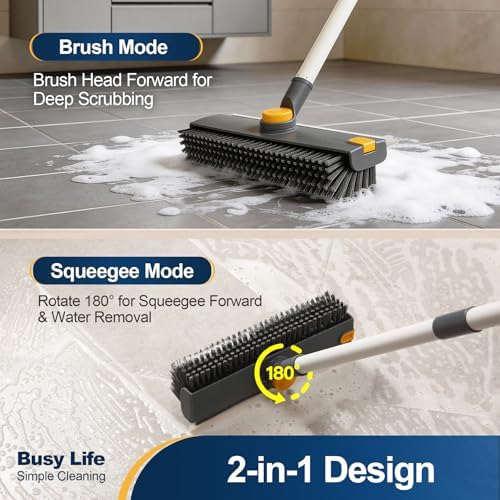 Yocada Floor Scrub Brush 3 in 1 Dual-Sided Stiff Bristle Scrubber Brush - Image 4