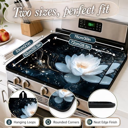 Stove Top Cover,28.5"L x 20.32"W,Heat Resistant Cooktop Protector Mat - Image 2