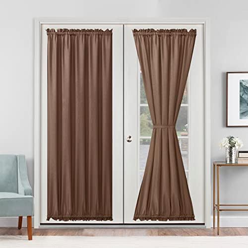 Hiasan French Door Curtains Privacy, Tan, 52W x 72L, 1 Panel by Hiasan