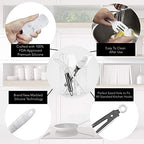 COOK WITH COLOR Silicone Cooking Utensils, Kitchen Utensil Set, Easy to Clean Silicone Kitchen Utensils, Cooking Utensils for Nonstick Cookware, Kitchen Gadgets Set, Mini, Marble White - Image 3