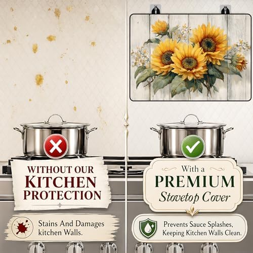 Stove Top Cover,28.5"L x 20.15"W,Heat Resistant Cooktop Protector Mat - Image 3