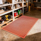 Outdoor Rubber Mat Kitchen Anti-Fatigue Entrance Floor Mats (24"x 36") Commercial Restaurant Bar Floor Mat New Outside Rubber Non Slip Drainage Mat Red - Image 4