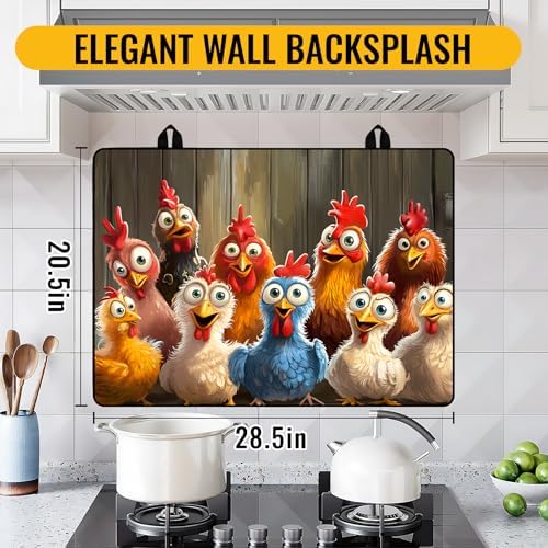 Stove Top Cover for Electric Stove,Glass Stove Top Cover, Heat Resistant Glass Stovetop Protector, Kitchen Decor, Dish Drying Mats for Ceramic Washer Top 28.5x20.5 inch - Image 2
