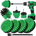 8 Pack Drill Brush Attachment Set,1/4in Power Scrubber Brush + Extend Long Rod, Multi-Purpose Brush Drill Attachment, Power Cleaning Scrub Brush for Bathroom, Tub, Tile(Green) by Tialero