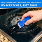 Glass Stove Top Scraper Kit with Non-Abrasive Pads and for blades, Stainless Steel Blade for Cooktops, Ovens, Mirrors, and Tiles, Multi-Purpose Cleaning Tool for Home Kitchen Use - Image 6