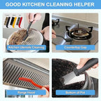 12Pcs Crevice Cleaning Brush Set, Hard Bristle Multi-Purpose Household Cleaning Tools for Kitchen Bathroom Tile Grout Window Track, Bamboo Pot Brush + Copper Wire Brush + Scraper - Image 4