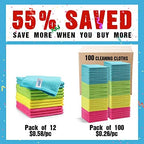 HOMEXCEL 100PK Microfiber Cleaning Cloth, Cleaning Rag for Home, 11.5x11.5 - Image 2