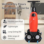 17" Commercial Floor Scrubber Machine with Double Brush Disc Battery-Powered Multi-Functional Floor Buffer Machine 360°Rotation,13000 sqft,360RPM Motor,1-Gal Clean Tank White - Image 4