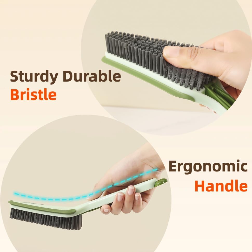 3-in-1 Detail Cleaning Brush, Crevice Grout Brush, Orange - Image 4