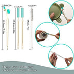 Small Household Cleaning Brushes by ELEMGULY,18 Pcs Crevice Brush for Hole, Gap, Corner, Space, Micro Crevice Scrub Cleaner Tool for Bottle, Keyboard, Window, Door Track - Image 2
