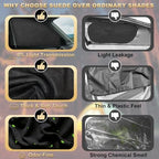 Magnetic Suede Car Window Shades, 4PCS Side Window Covers - Image 5