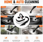 Pressurized Handheld Steam Cleaner, 221°F High-Temp Steamer for Deep Cleaning, Chemical-Free for Pets & Kids, 10-Piece Accessory Kit for Car, Couch, Grout, Tile & Floor - Image 5
