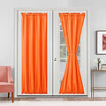 Hiasan French Door Curtains Privacy, Pumpkin Orange, 24W x 72L, 1 Panel by Hiasan