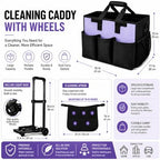 Cleaning Caddy with Wheels and Cleaning Apron, Built-in Hard Support Board - Image 2
