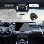 Qydipclin 10pcs Windshield Cleaner Tool, Car Window Cleaning Wash Kit with 4 Reusable Microfiber Pads 1 Spray Bottle and Extendable Handle Auto Glass Wiper Kit, Gray - Image 3
